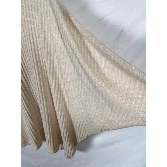 Urban Outfitter Beige Ribbed Knit Sweater Batwing Oversized Size XS - Picture 7 of 8